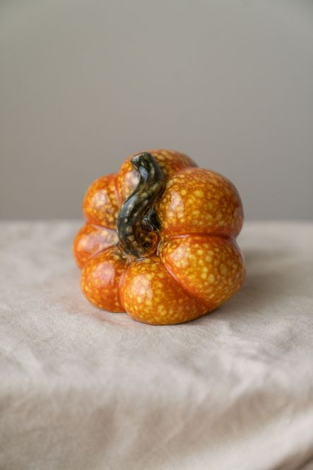 Hovedbilde Gresskar porselen 10cm Oransje