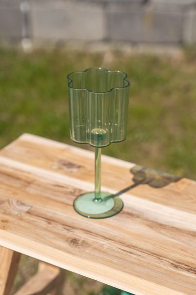 Hovedbilde Blomst vinglass – 300 ml – grønn