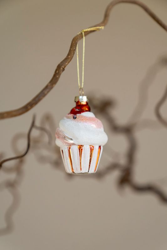 Juletrepynt - Cupcake Oransje