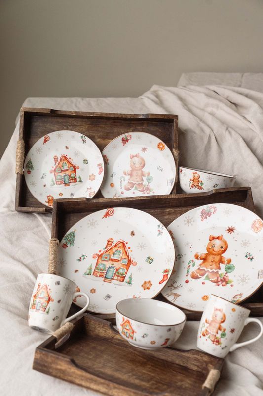 Sukkerland - Tallerken 19,5cm Pepperkake Dame