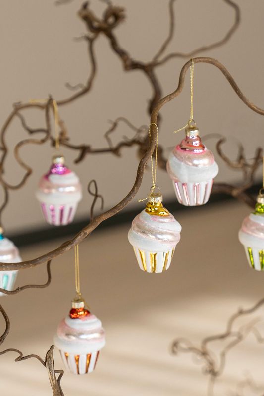 Juletrepynt - Cupcake Gul