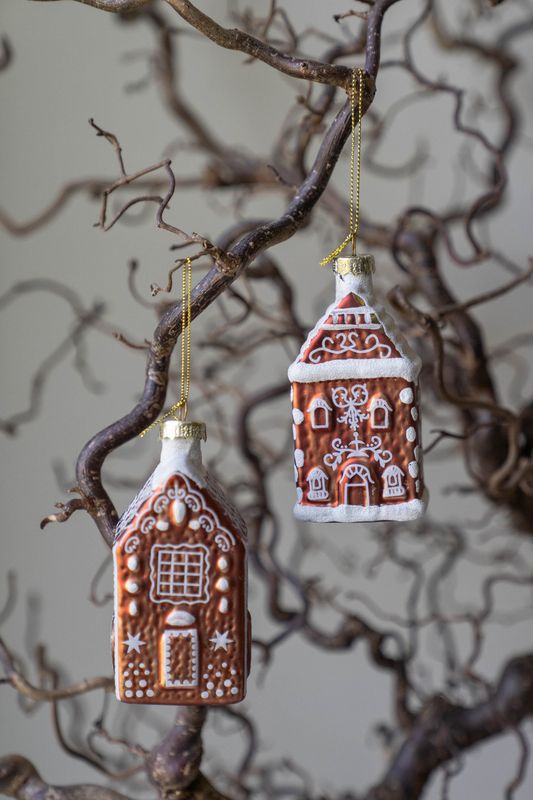 Juletrepynt pepperkakehus 11cm - Versjon 1