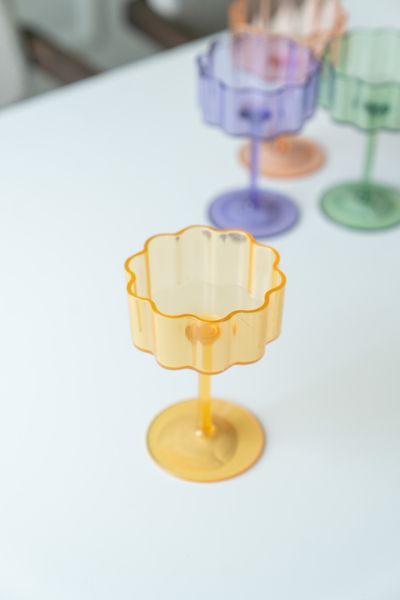 Hovedbilde Blomst cocktailglass – 230 ml – gul