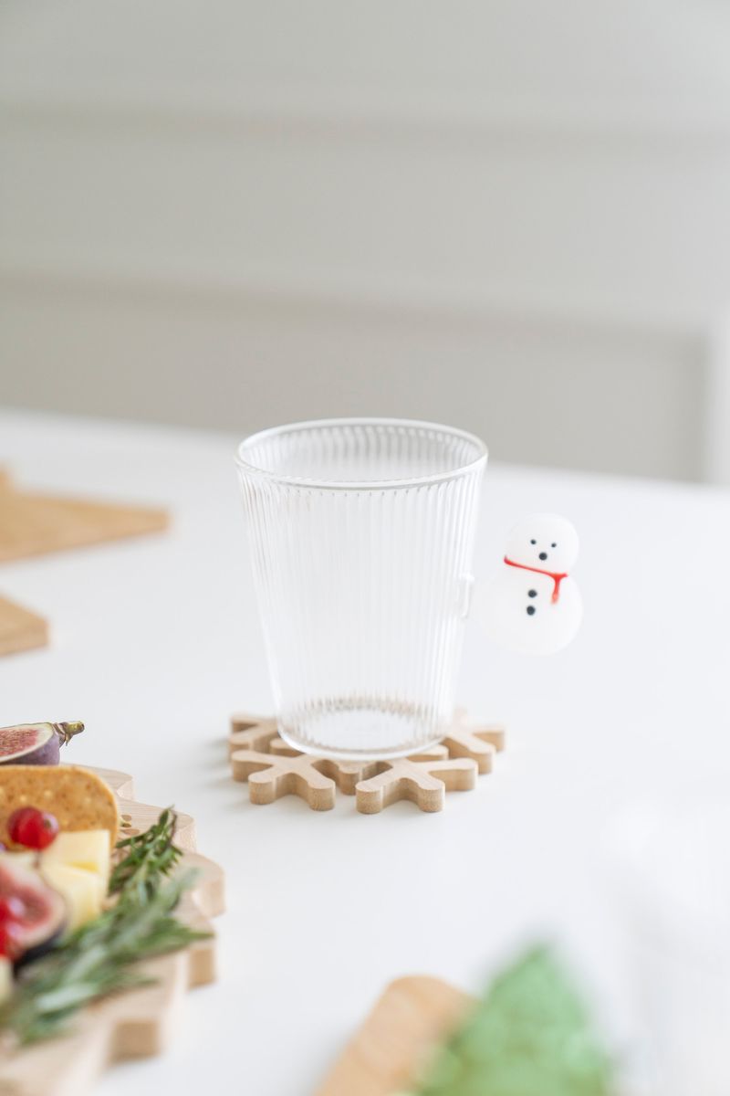 Tekopp - Glass Riller Snømann