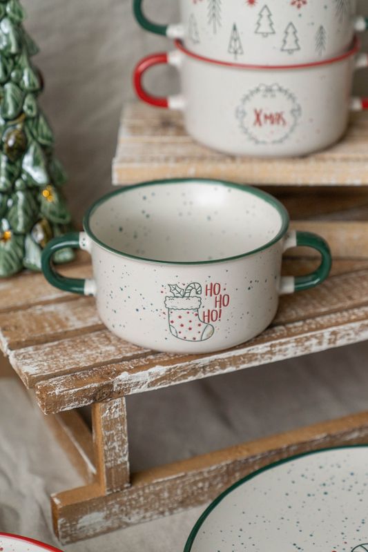 Julehilsen Jumbokopp 13,5cm - HoHoHo