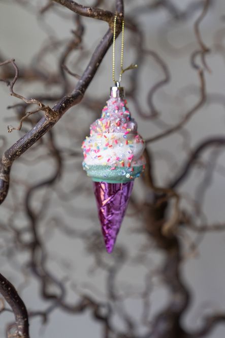Hovedbilde Juletrepynt Iskrem 13x5cm - Lilla
