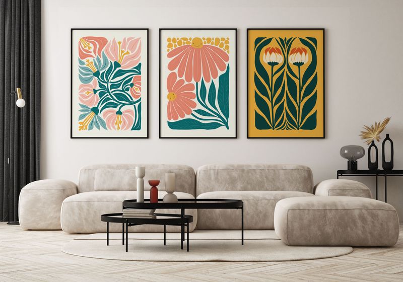 Poster - Abstrakte Blomster 2