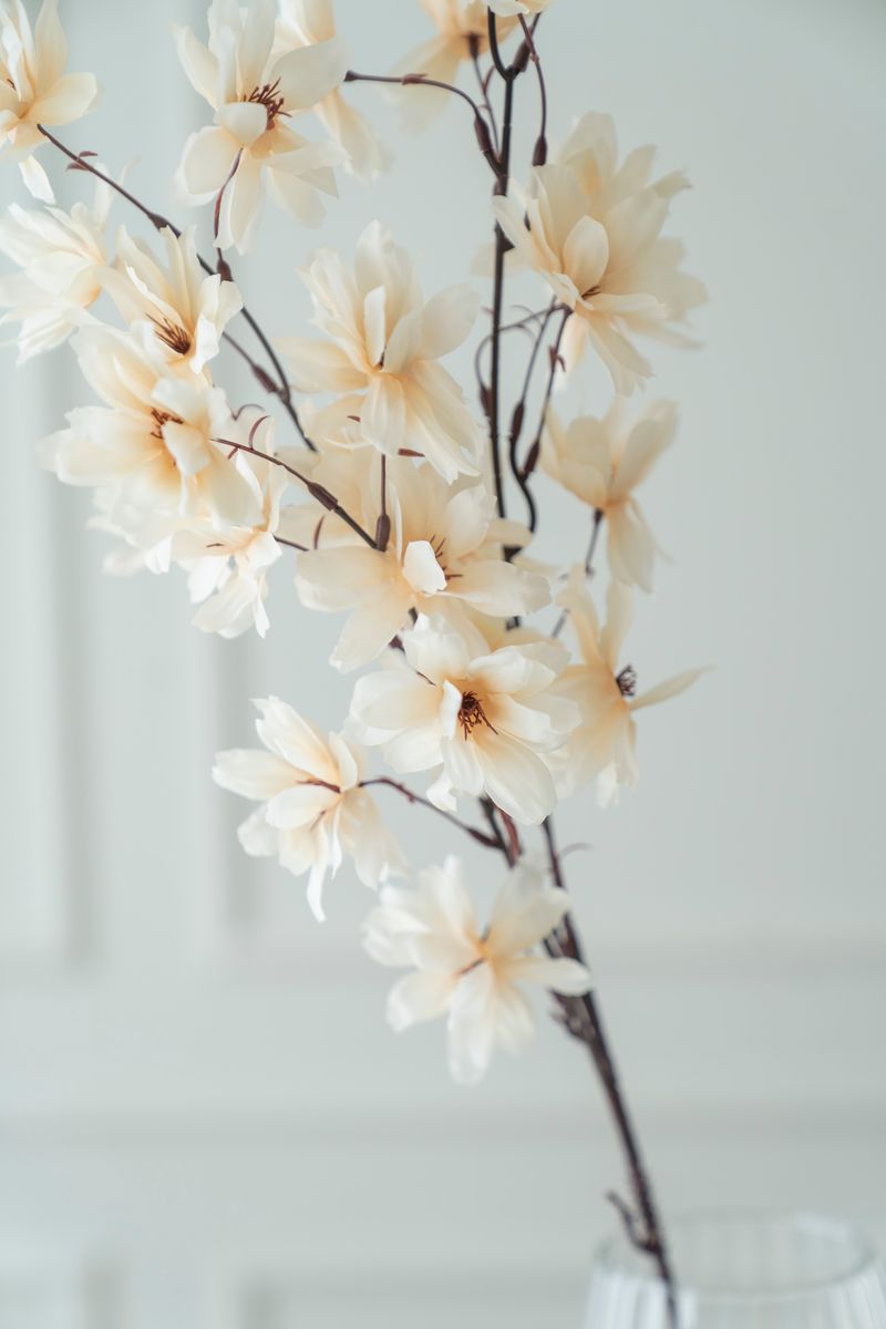 Kunstig Blomst 93cm - Beige