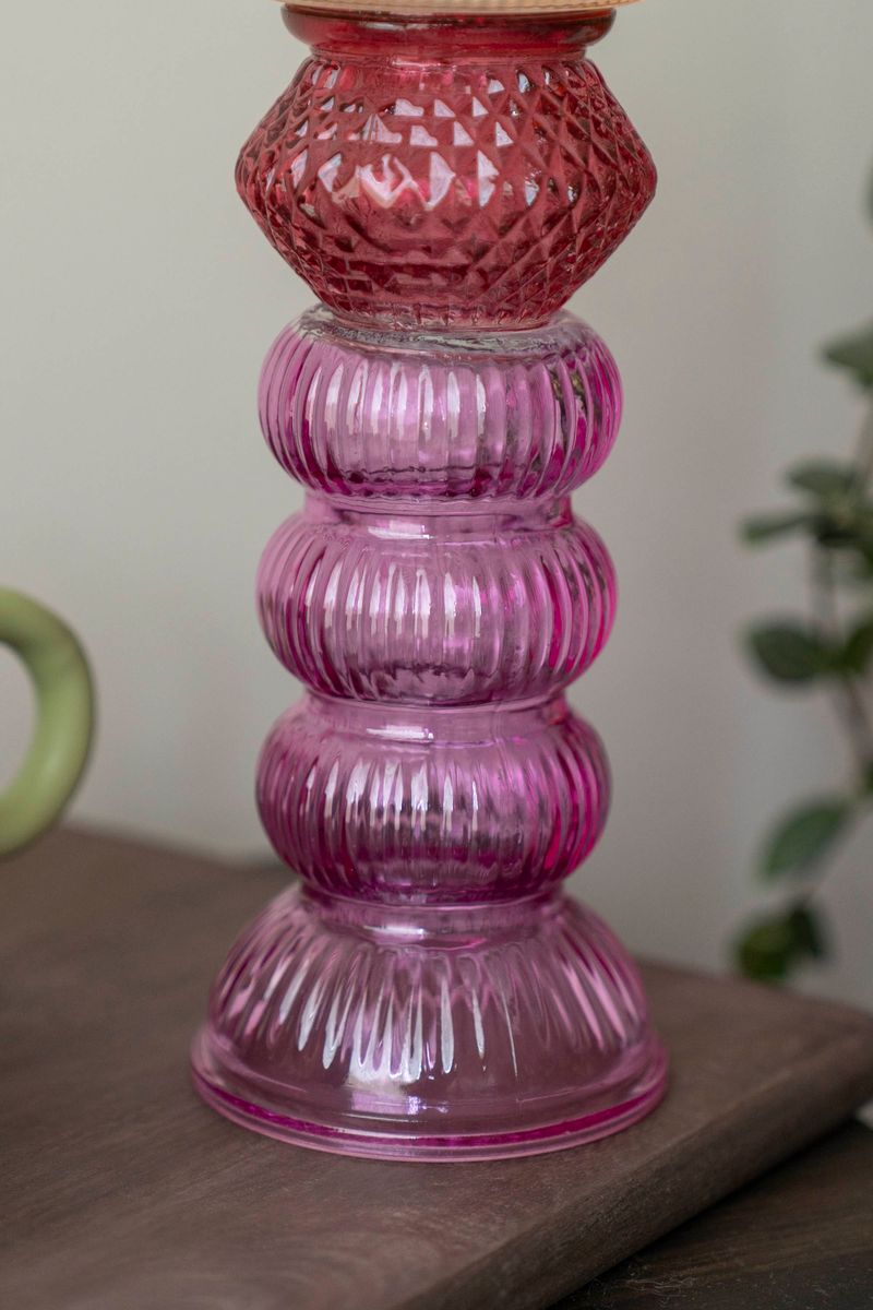 Vase 27cm - Oransje/Rød/Rosa