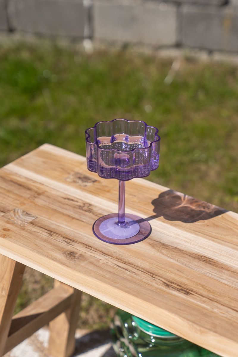 Blomst cocktailglass – 230 ml – lilla