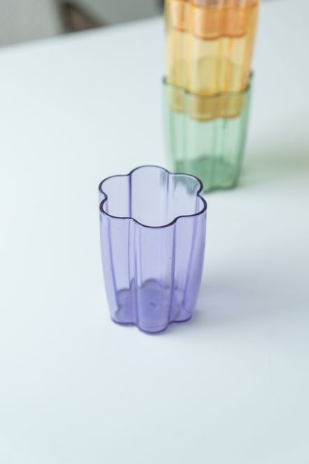 Hovedbilde Blomst drikkeglass – 300 ml – lilla