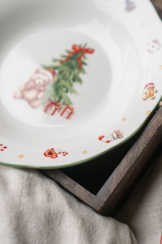 Juleminner Dyp Tallerken 22cm - Juletre