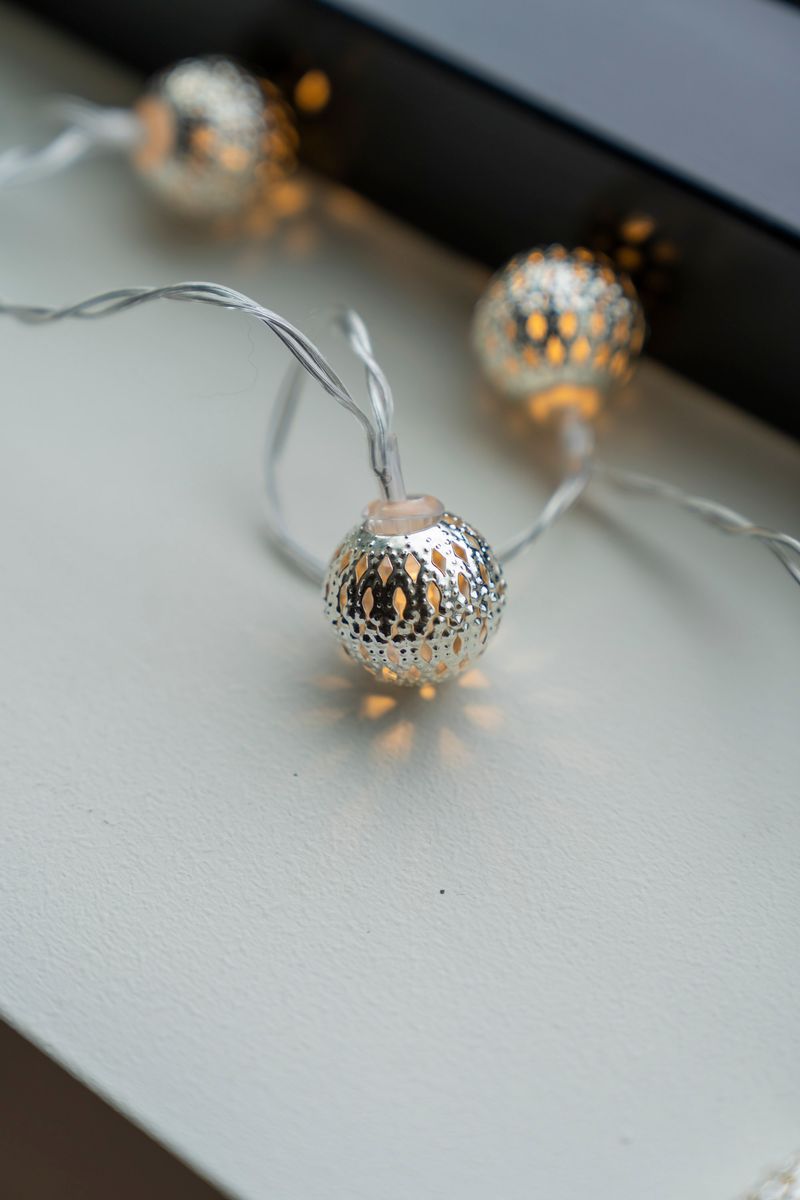 LED Lyslenke Metal Sølv
