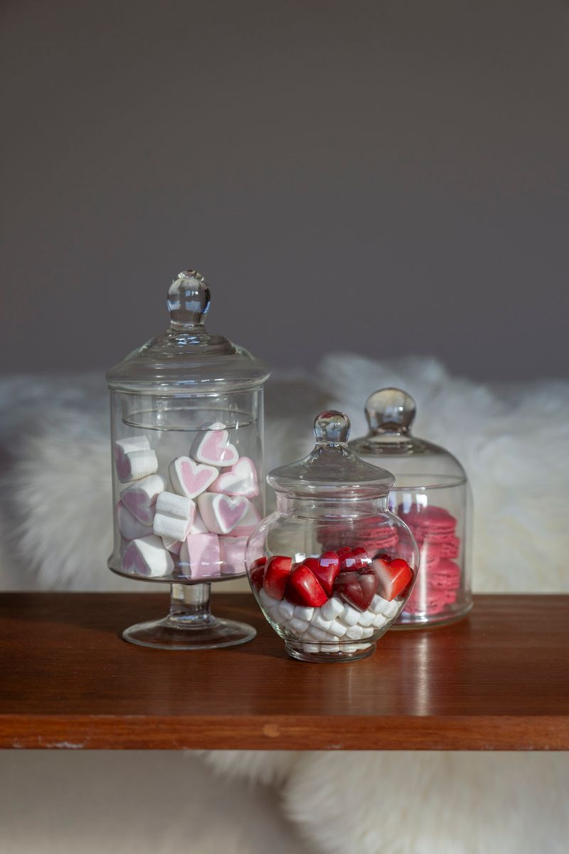 GlassKrukke med lokk 19cm