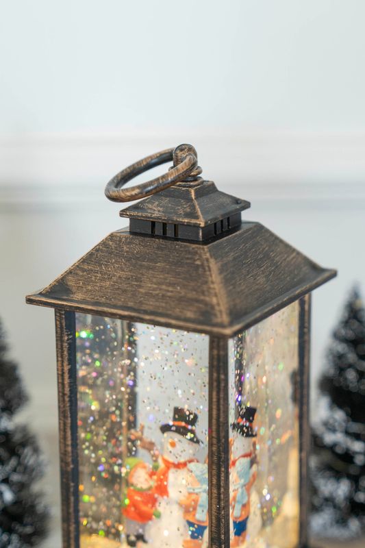 LED Lanterne 22cm Snømann