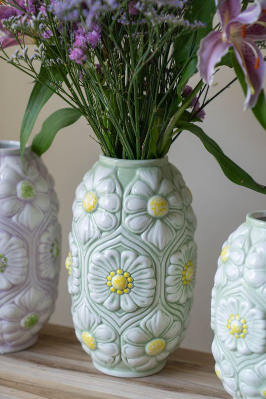 Vase blomster – 27 cm – Grønn