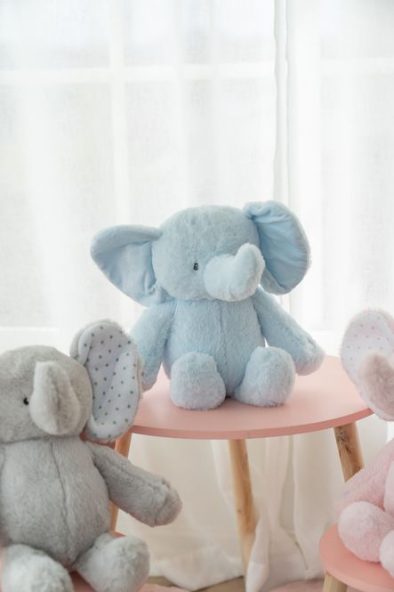 Hovedbilde Kosedyr elefant – 38 cm – Blå
