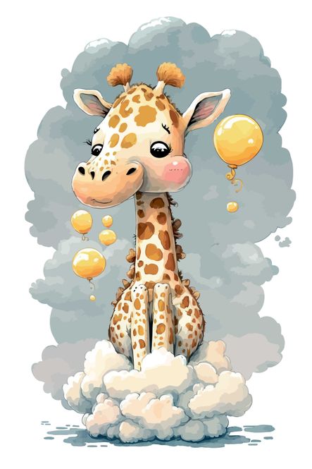 Hovedbilde Poster - Himmel Giraff