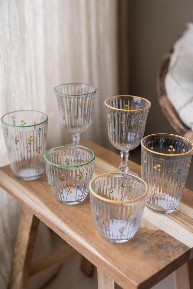 Markblomst Vannglass 395ml - Gul