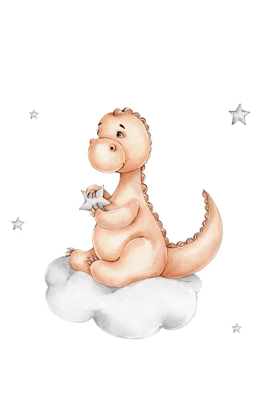 Poster - Dinosaur på sky