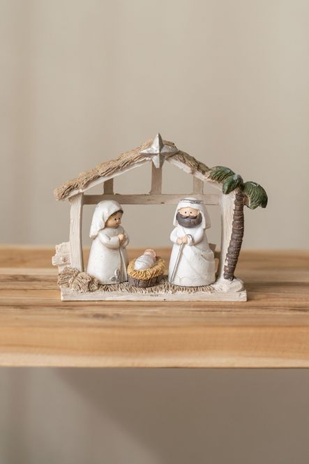 Hovedbilde Julekrybbe 11cm - Hvit