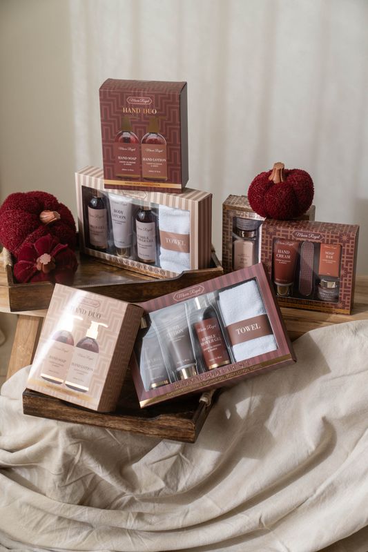 Gavesett Mocca Royal - Håndsett Mørk Rosa