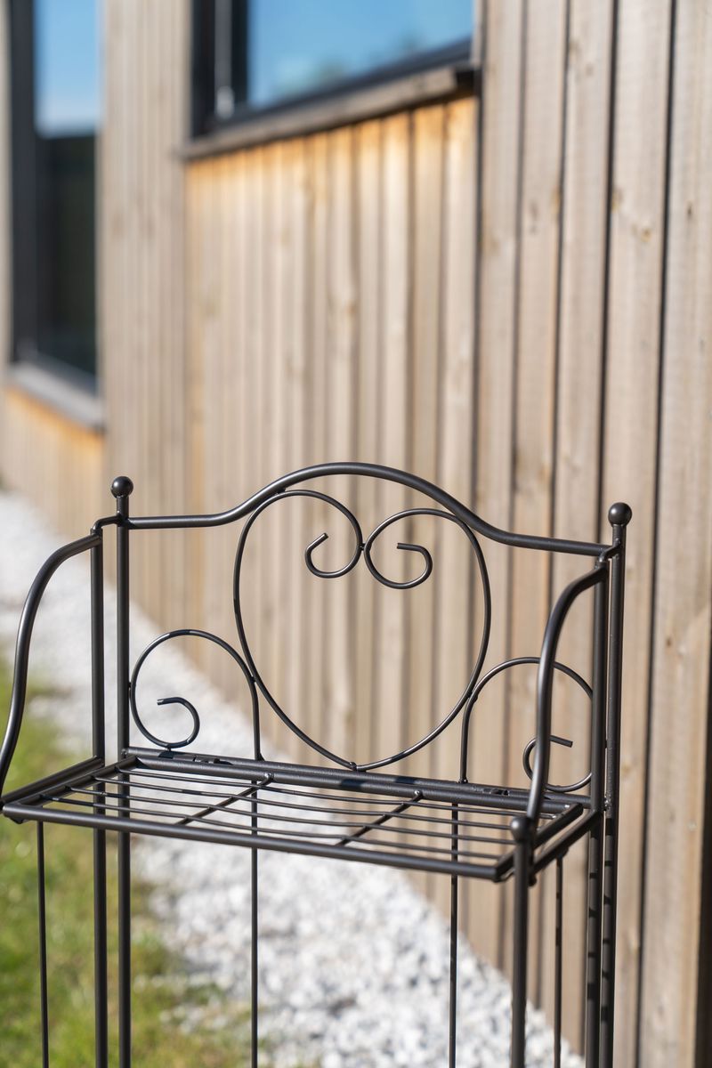 Blomsterstativ – 34×18×H65 cm – svart