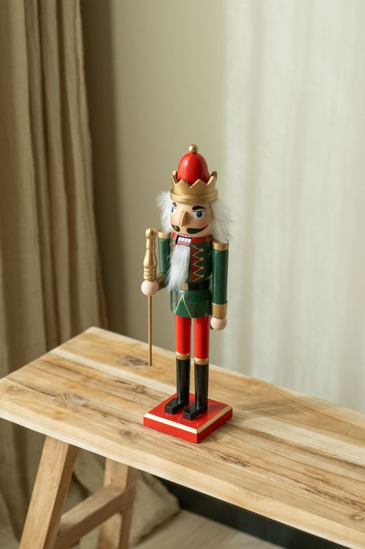 Nøtteknekker Rød/Grønn/Svart 38cm - Versjon 2