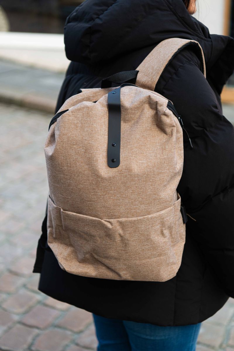 Ryggsekk 27x15x40cm - Brun