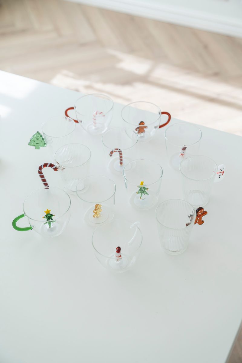 Tekopp - Glass Snømann