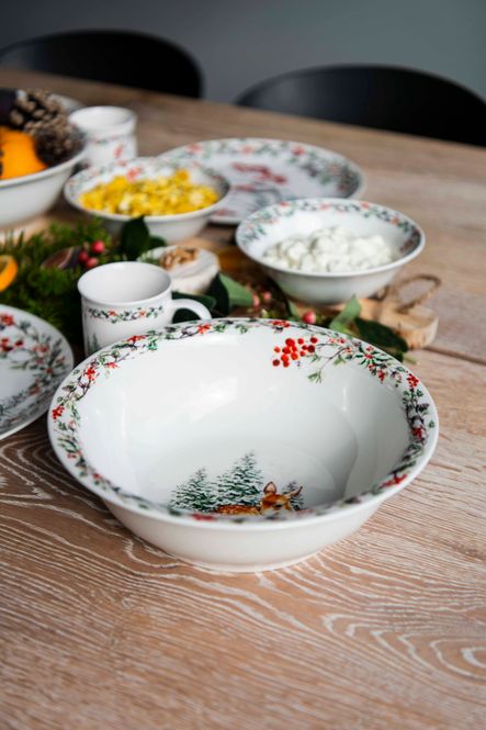 Hovedbilde Juletid Skål 27cm Rådyr