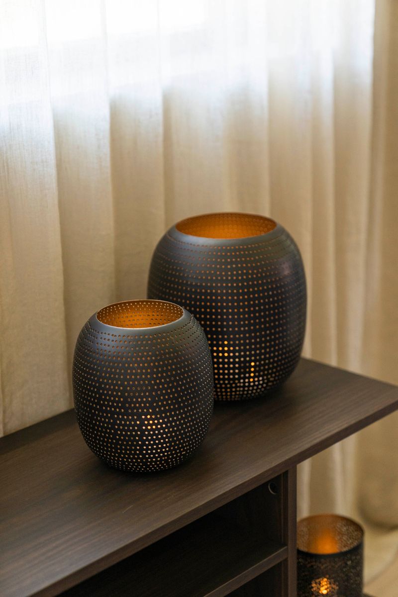 Lyslykt 16x18cm Svart