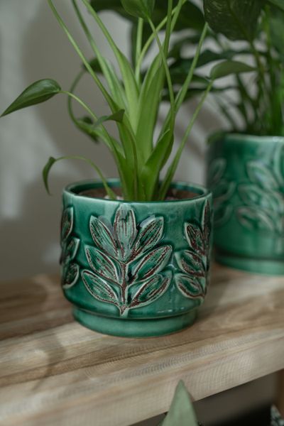 Hovedbilde Blomsterpotte Blad – 2pk Grønn