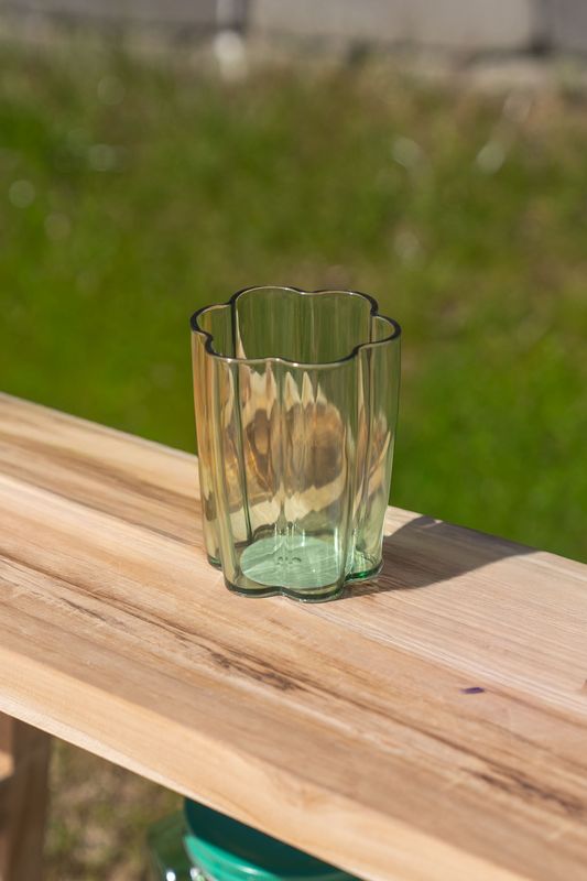 Blomst drikkeglass – 300 ml – grønn