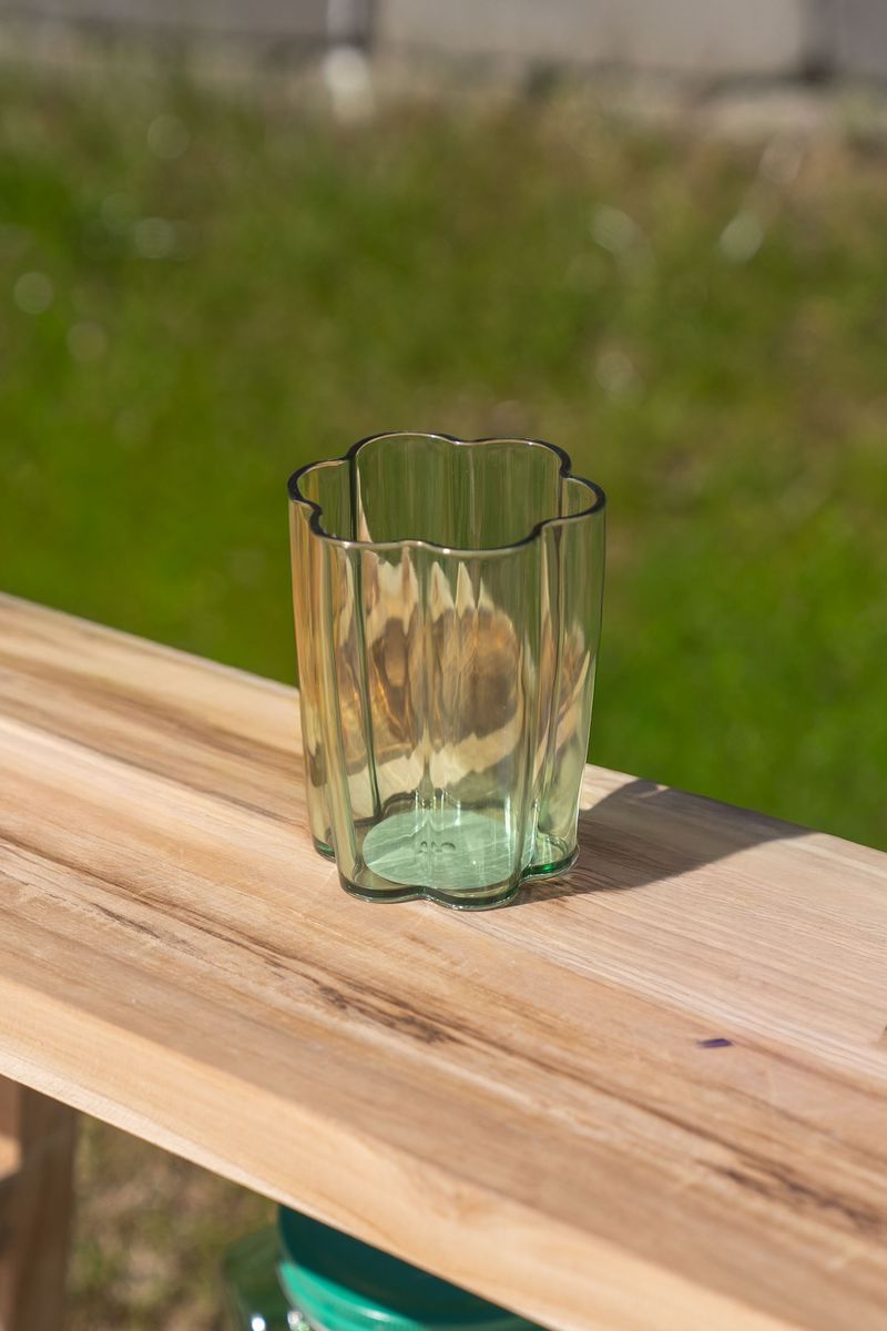 Blomst drikkeglass – 300 ml – grønn