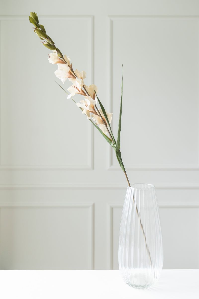 Kunstig Blomst Gladiol 106cm - Beige
