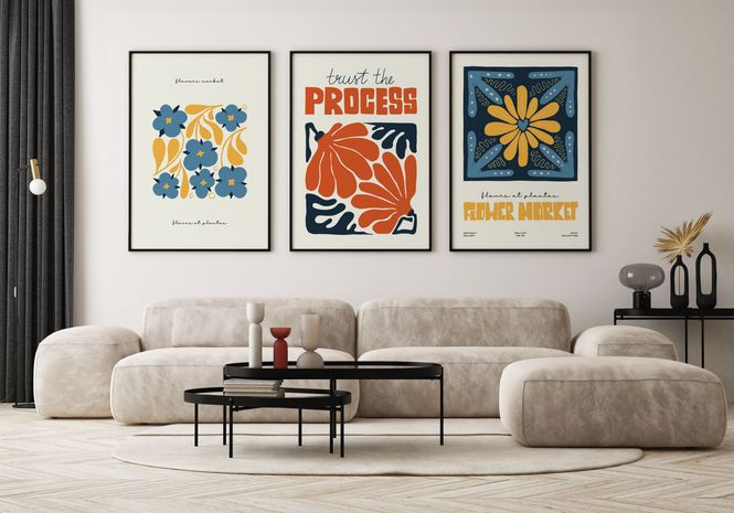 Hovedbilde Poster - Abstrakte Blomster 4