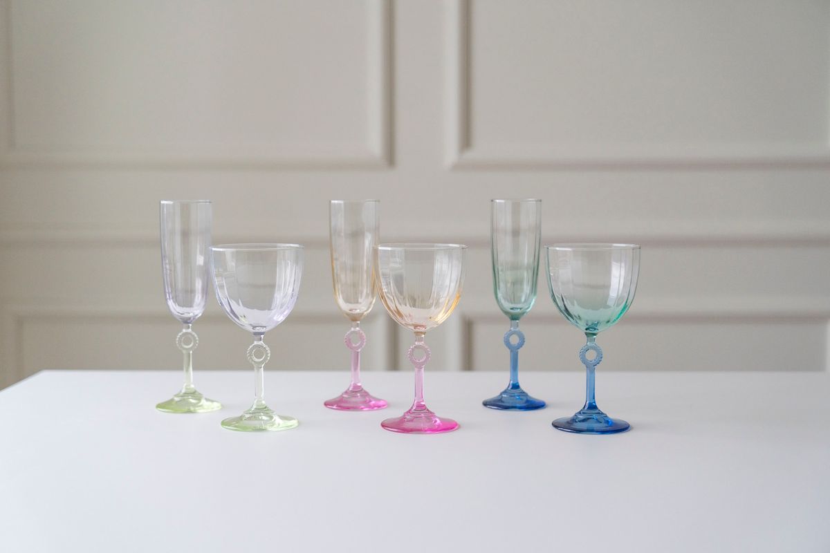 Champagneglass Sirkel 150ml - Grønn