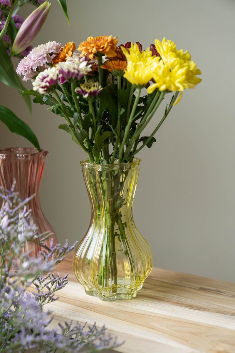 Glassvase – gul