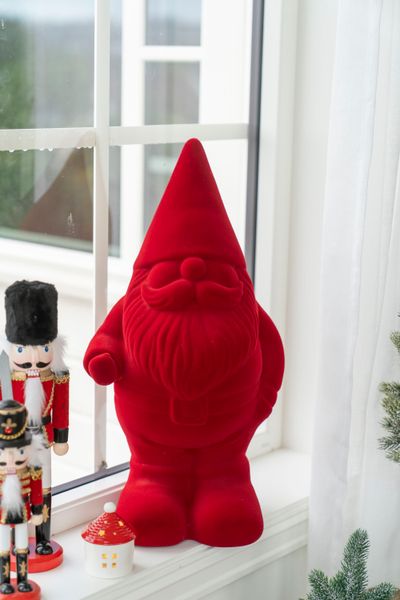 Hovedbilde Velour Nisse 56cm Rød
