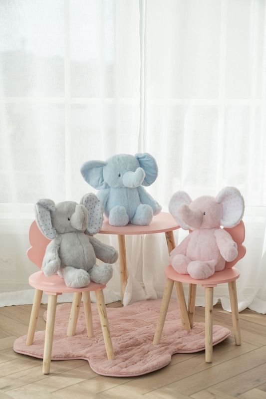 Kosedyr elefant – 38 cm – Blå