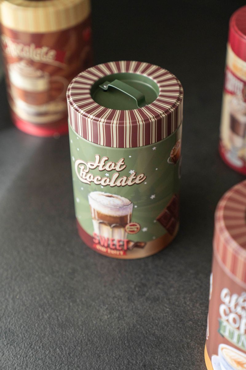 Retro Oppbevaringsboks – Ø10×H16 cm – Hot Chocolate