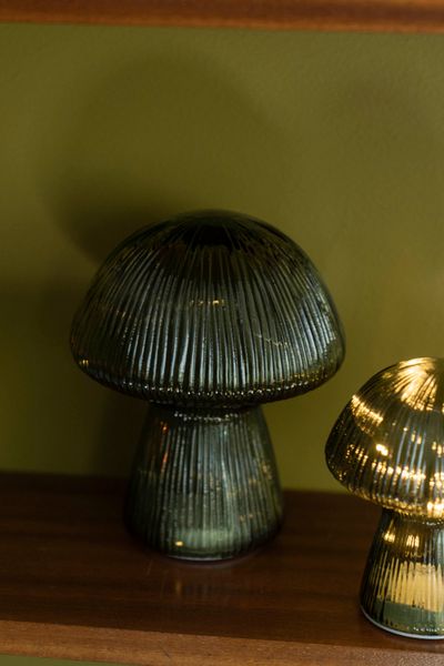 Hovedbilde Sopp m/LED 16x20cm Grønn