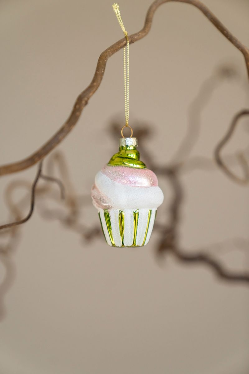 Juletrepynt - Cupcake Grønn