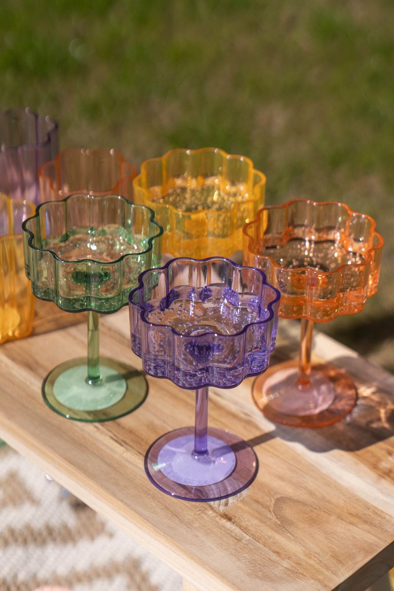 Blomst cocktailglass – 230 ml – grønn