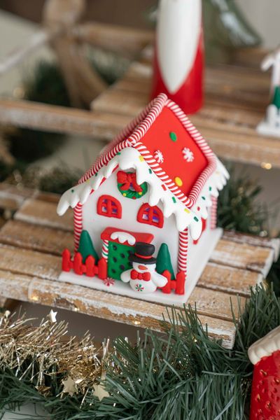 Hovedbilde Pepperkakehus 14cm - Snømann