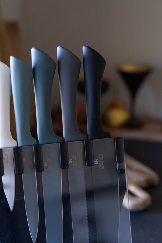 Knivsett m/stativ 5pk
