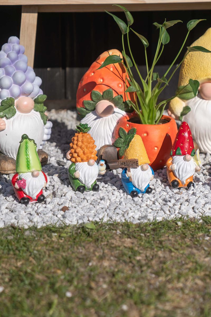 Nisse med frukthatt – stor – sitron