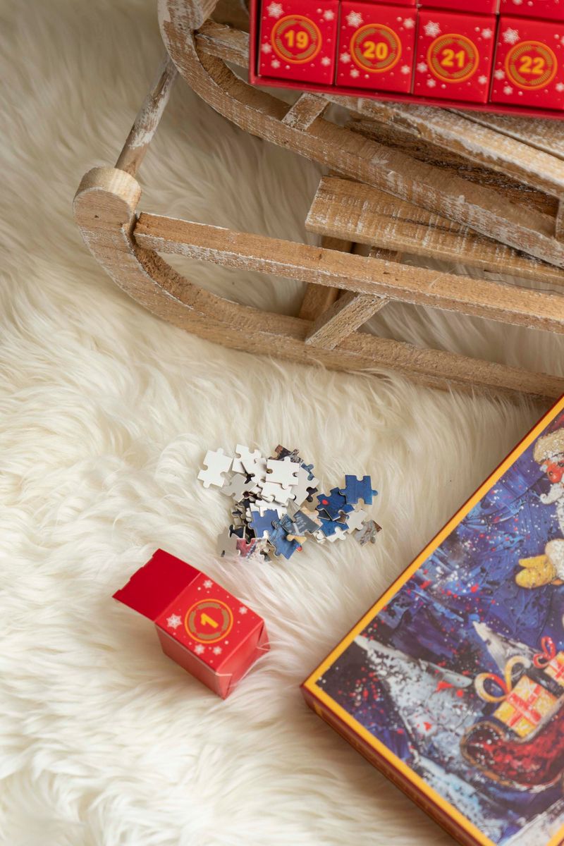 Adventskalender - Puslespill Nisse