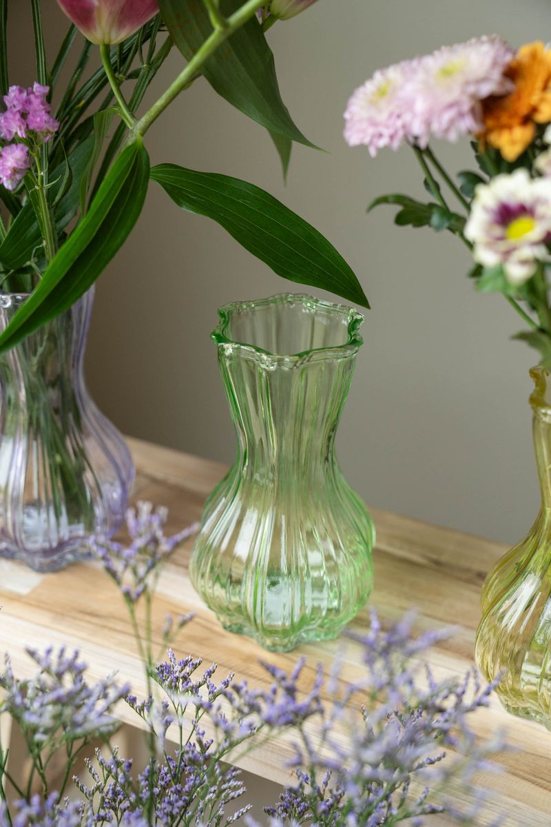 Glassvase – grønn